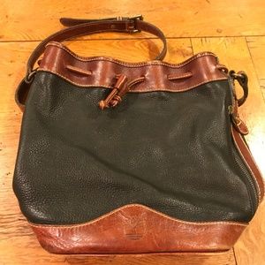 Vintage 1994 Timberland Black Leather Shoulder Bag
